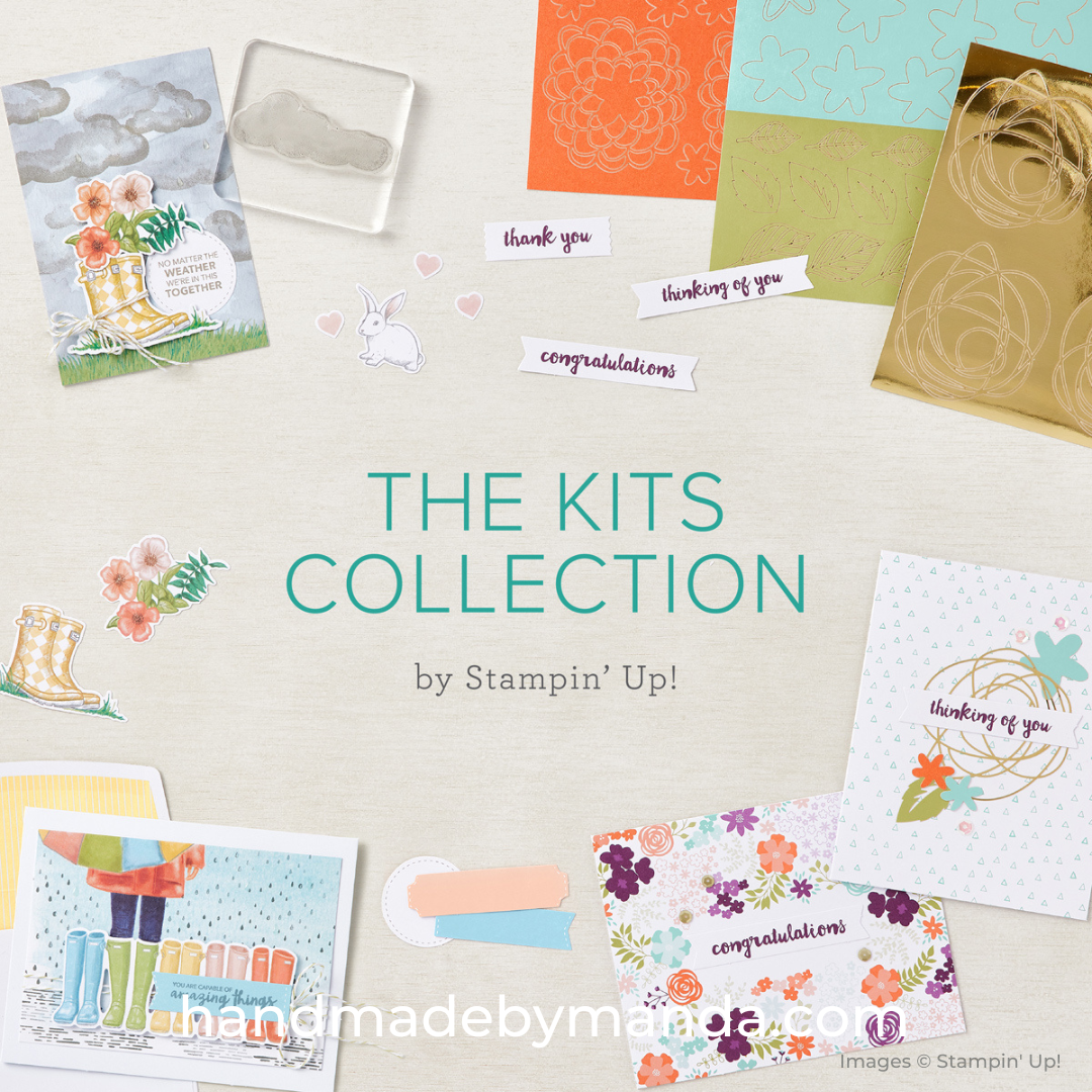 assorted stamping up card projects promoting kits collection